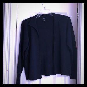 Eileen Fisher Vintage Cardigan Sweater L Navy